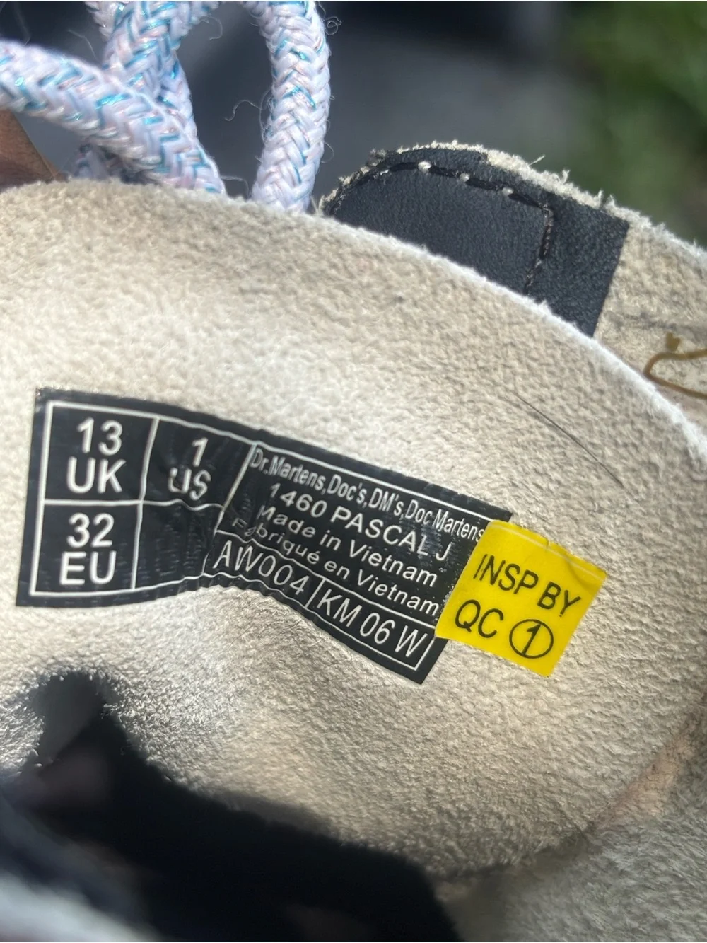 Dr. Martens Iridescent Lace-Up Combat Boots - Multi Kids Size 1